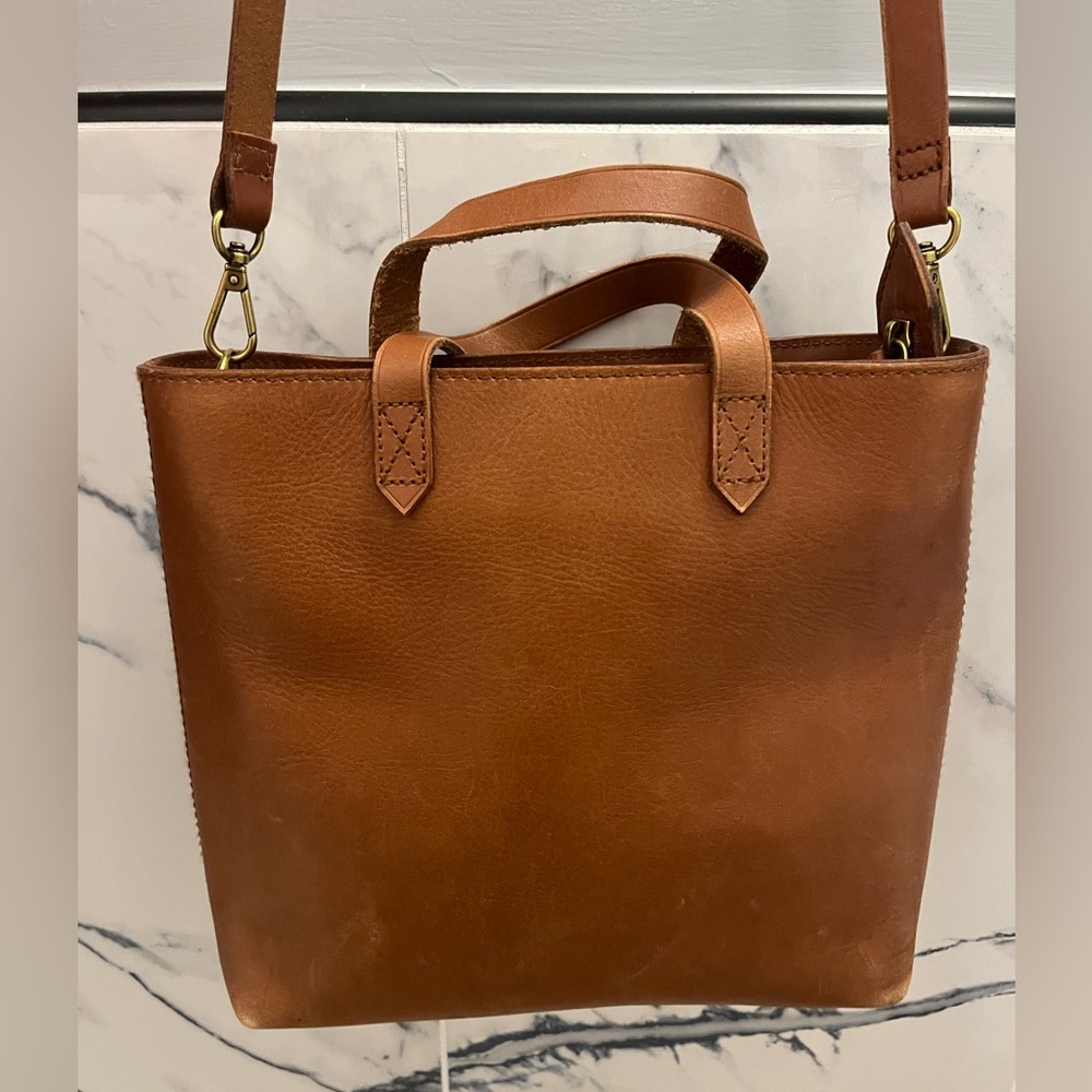 Madewell Leather Ziptop Transport Crossbody Bag